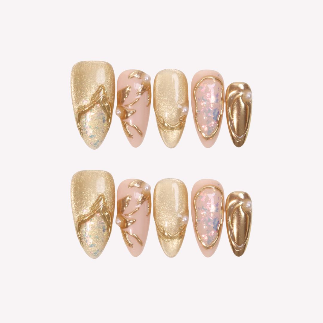 Eldorado - Ersa Nails Gold Nude PressOnNails