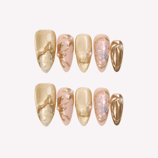 Eldorado - Ersa Nails Gold Nude PressOnNails