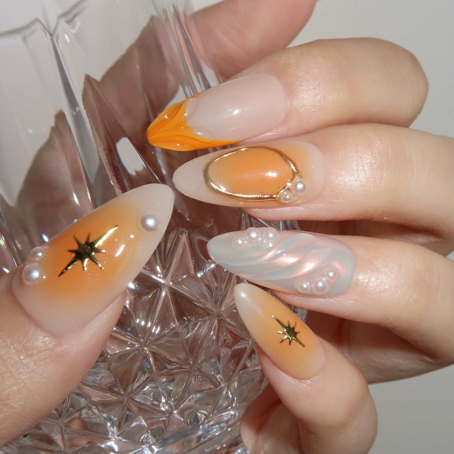 Aperol Spritz - Ersa Nails Nude Orange PressOnNails