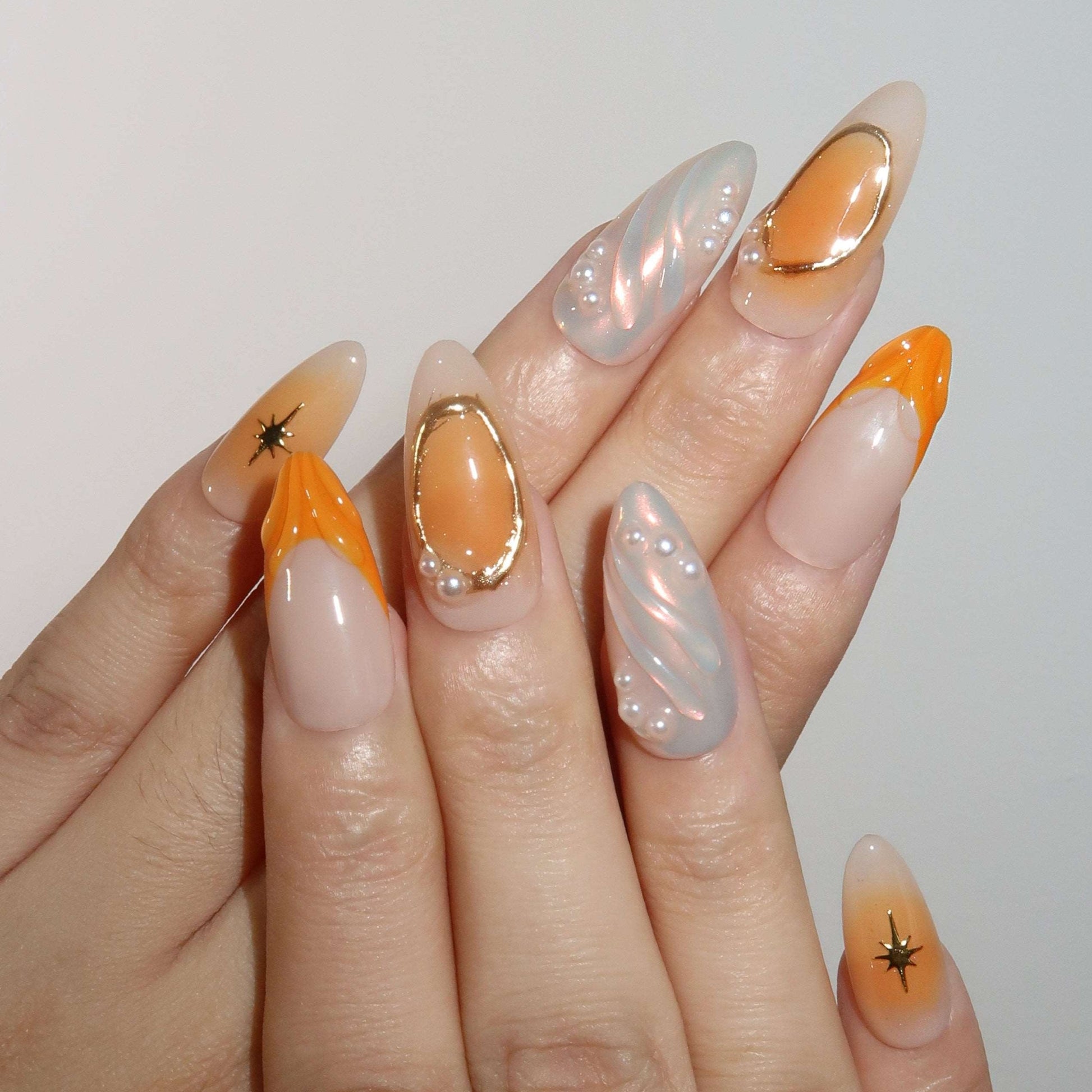 Aperol Spritz - Ersa Nails Nude Orange PressOnNails