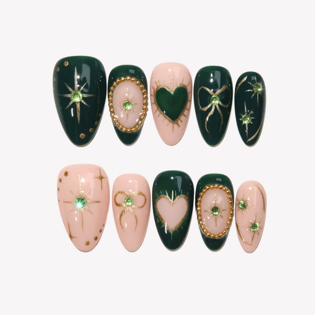 Beryl Enchantress - Ersa Nails Jade Nude PressOnNails