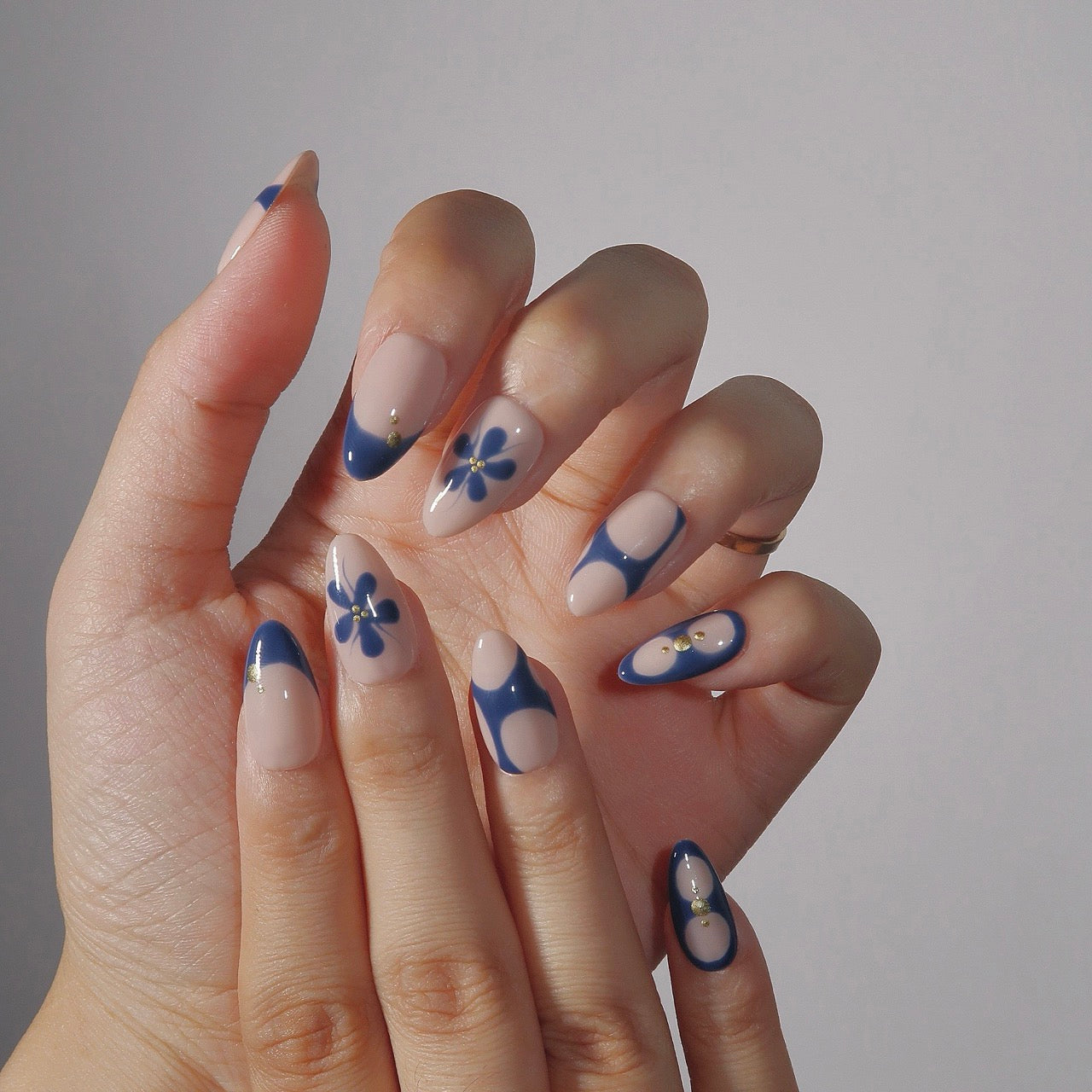 Blue Rapture - Ersa Nails Nude Blue PressOnNails