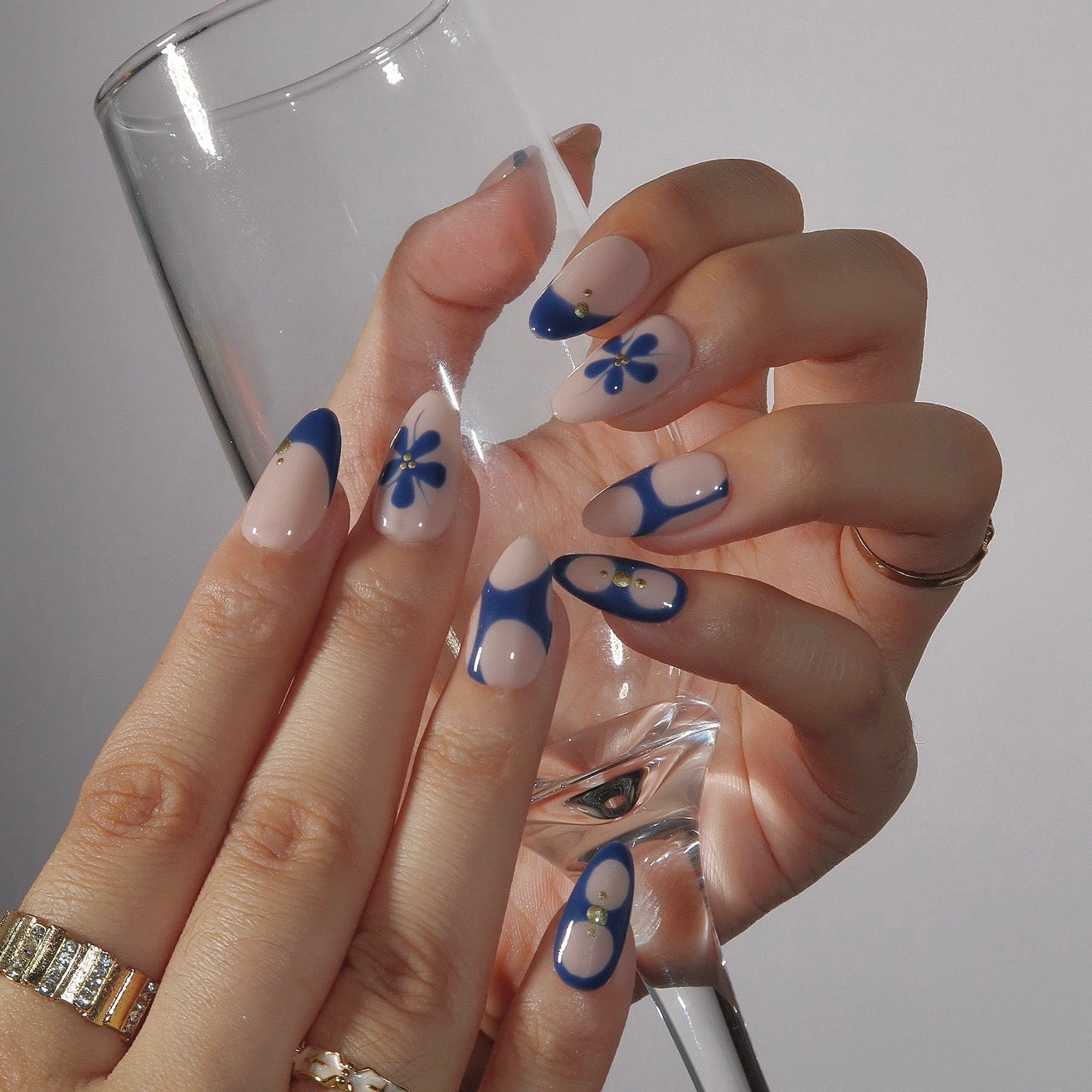 Blue Rapture - Ersa Nails Nude Blue PressOnNails