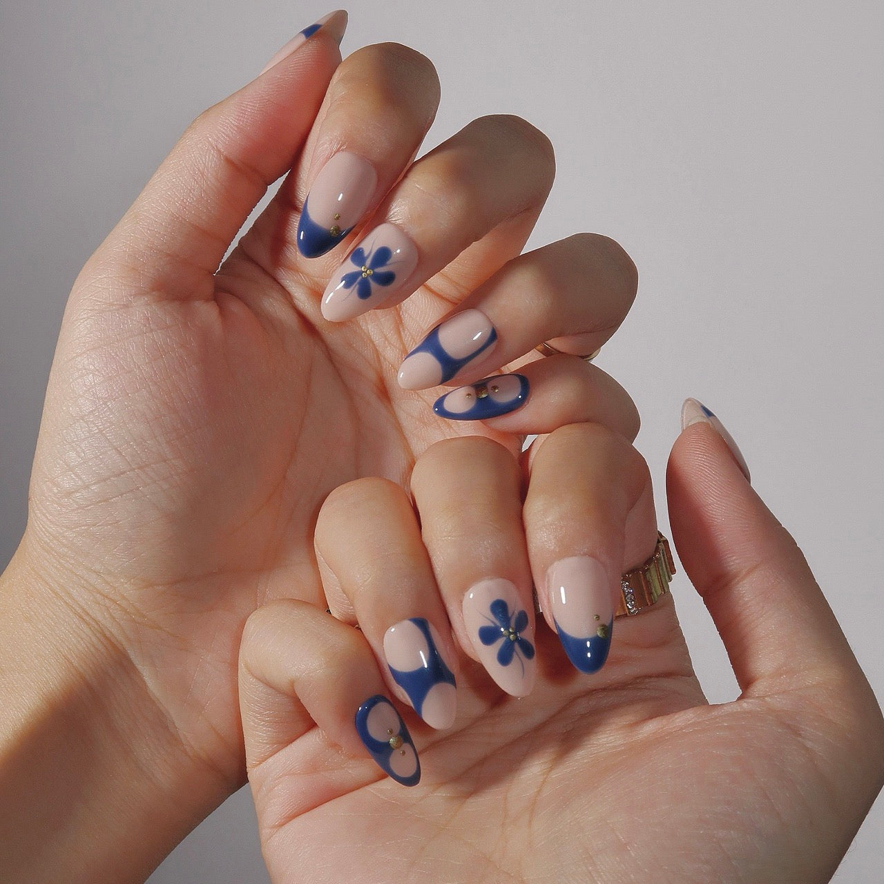 Blue Rapture - Ersa Nails Nude Blue PressOnNails