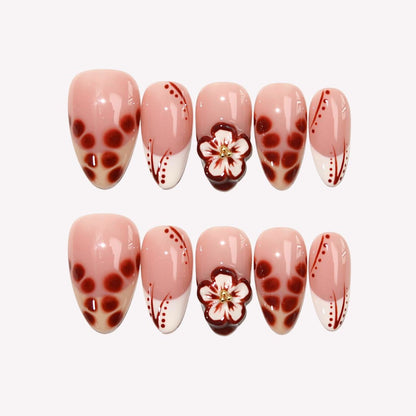 Burnt Amaretto - Ersa Nails Nude Red PressOnNails