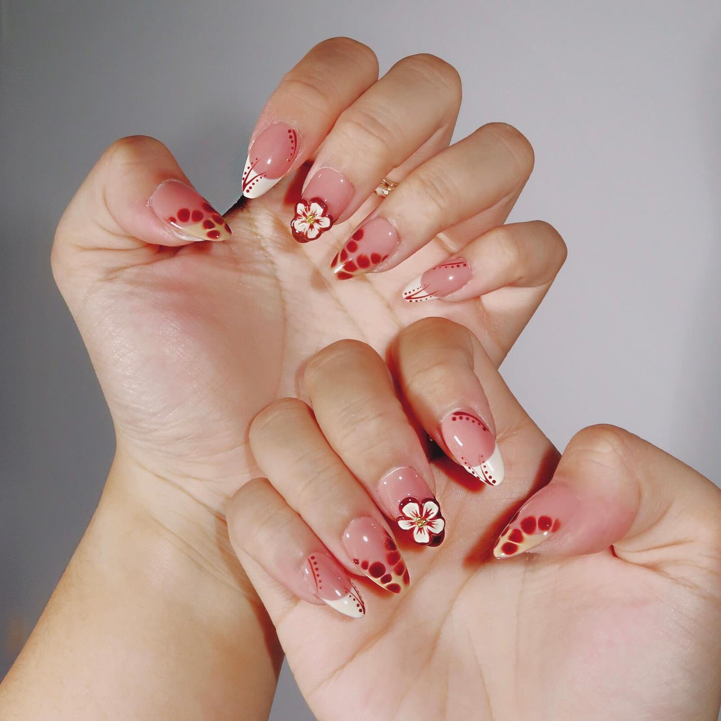 Burnt Amaretto - Ersa Nails Nude Red PressOnNails