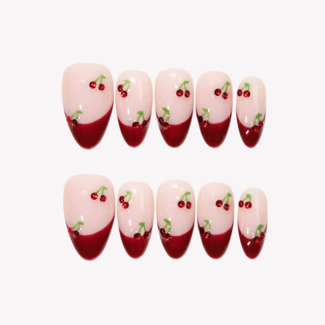 Cherry on Top - Ersa Nails Nude Red PressOnNails