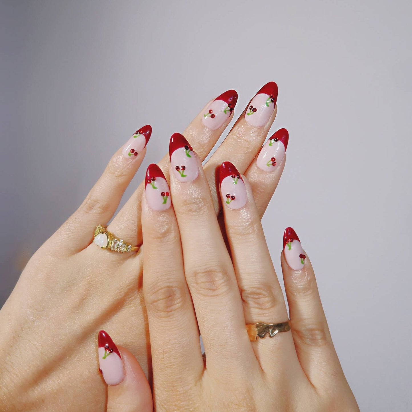 Cherry on Top - Ersa Nails Nude Red PressOnNails