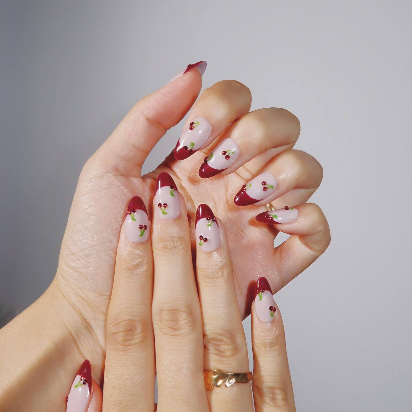 Cherry on Top - Ersa Nails Nude Red PressOnNails