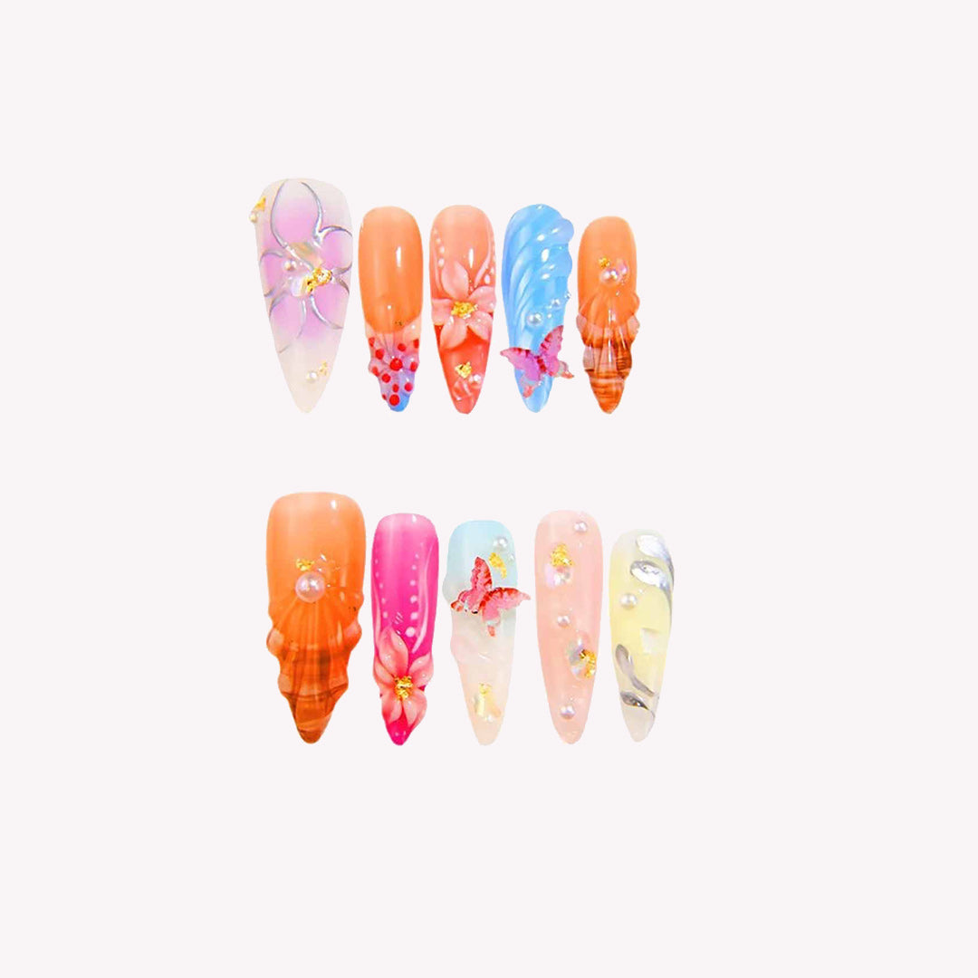 Colorful and Adorned Nail Art