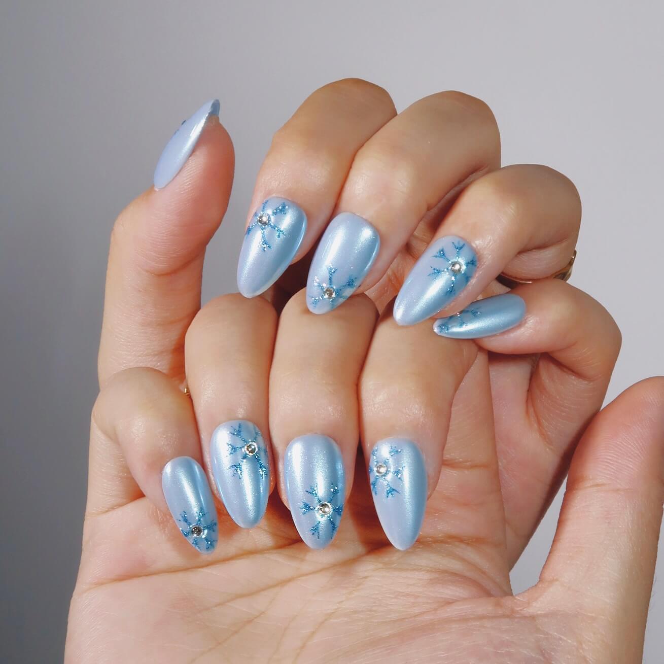 Crystal Frost - Ersa Nails Blue PressOnNails