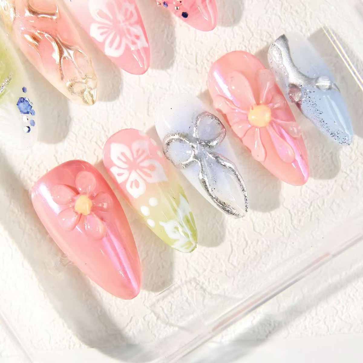 Delicate Spring - themed Nail Art