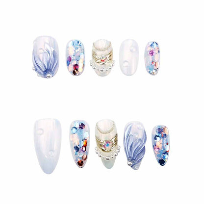 Elegant and Sparkling Nail Art