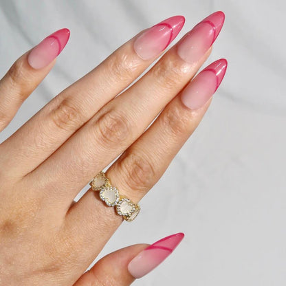 Eternal Flame - Ersa Nails Pink Nude Med Almond PressOnNails