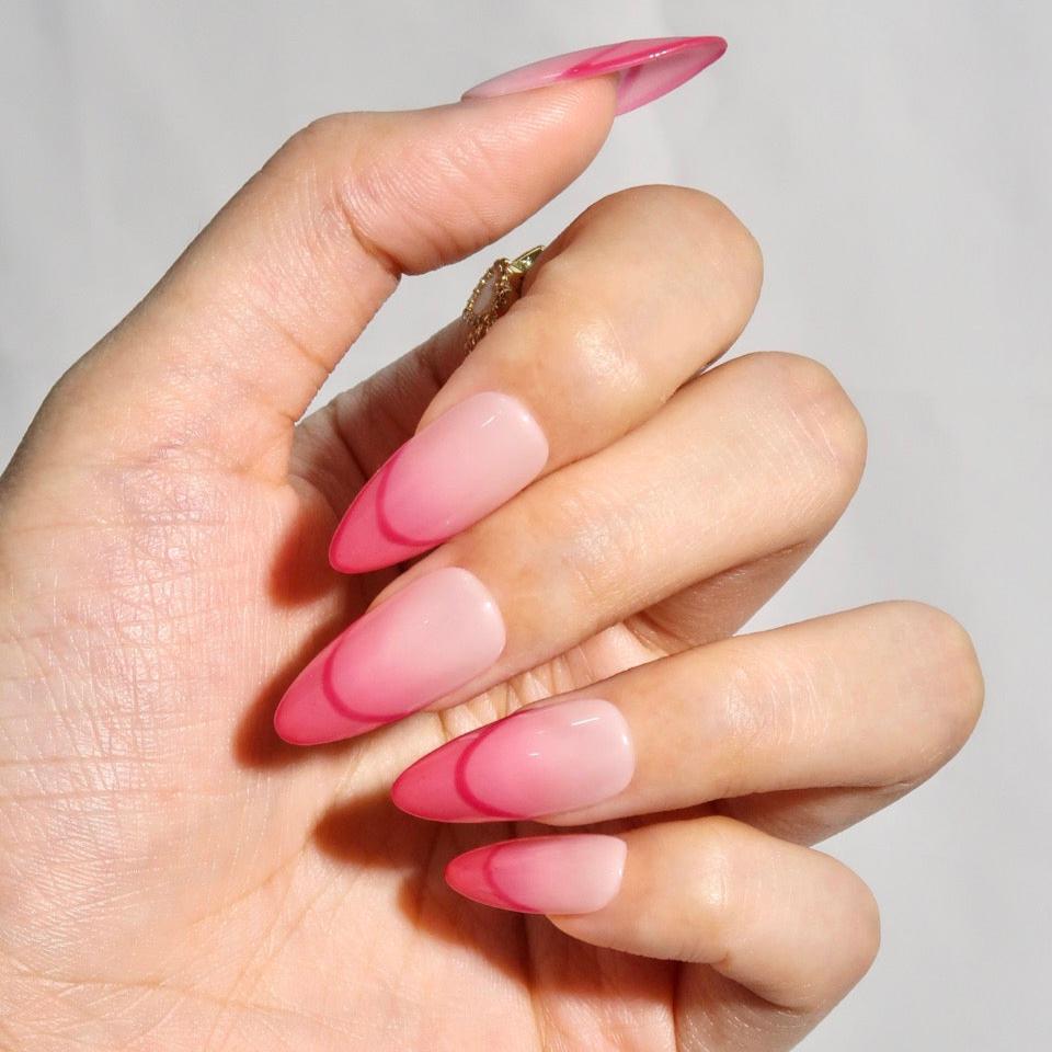 Eternal Flame - Ersa Nails Pink Nude Med Almond PressOnNails