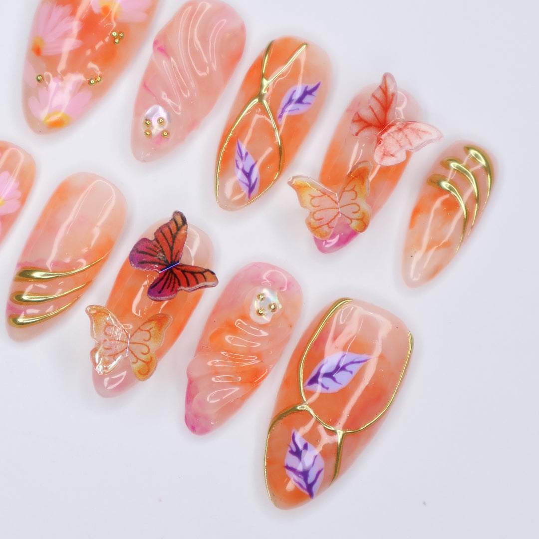 fairy dream handmade 3d press on nails by lilynailsart.co