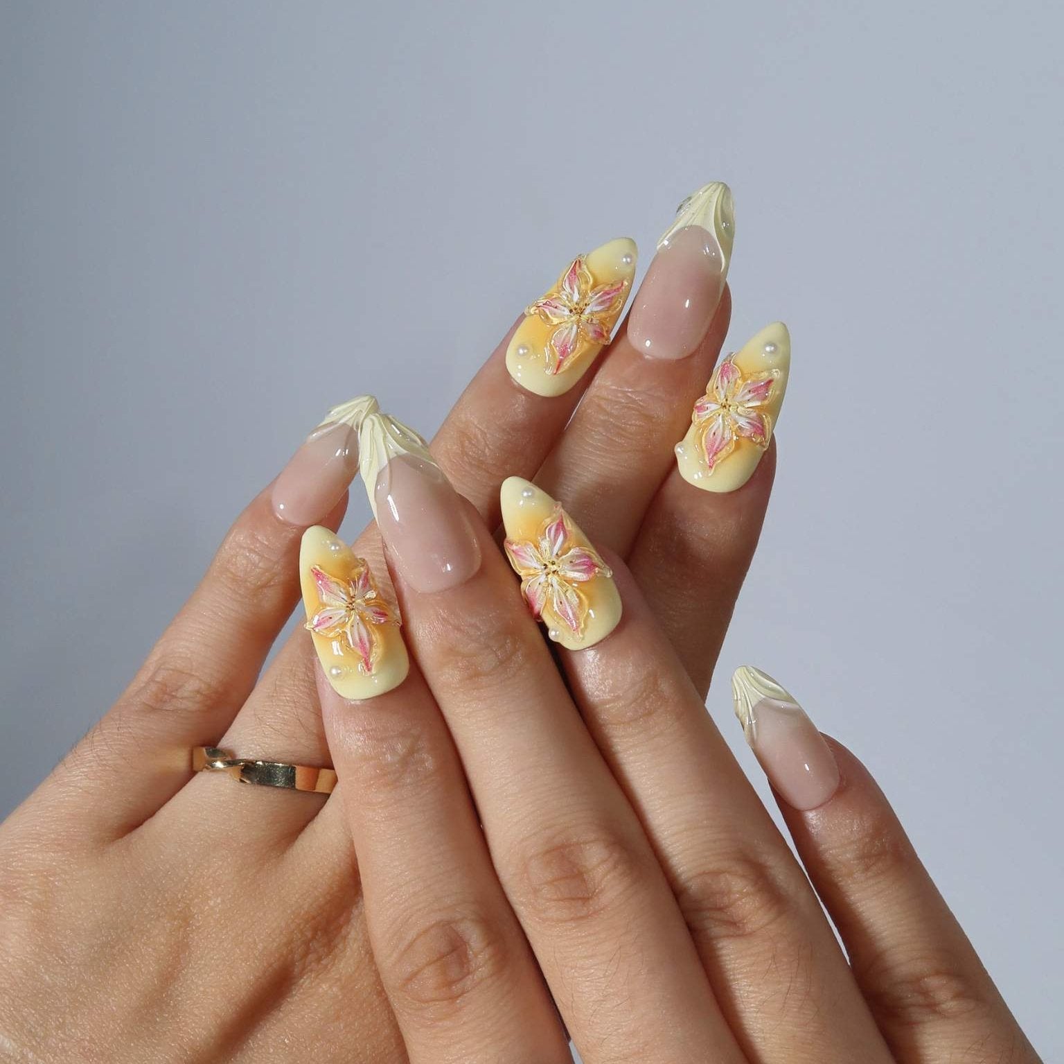 Lemon Drop - Ersa Nails Nude Yellow PressOnNails