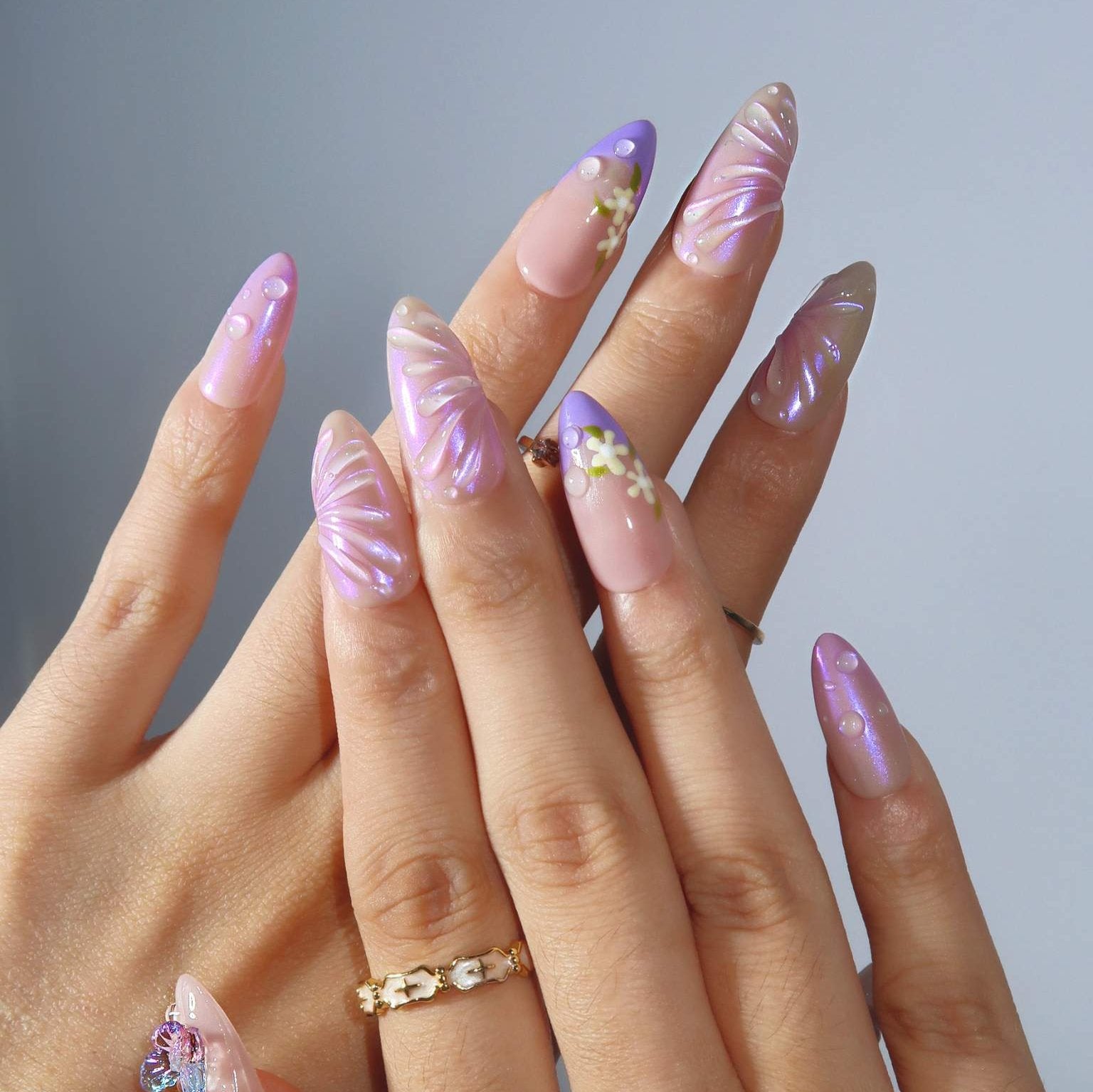 Lilac Elfland - Ersa Nails Purple Pink PressOnNails