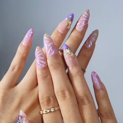 Lilac Elfland - Ersa Nails Purple Pink PressOnNails