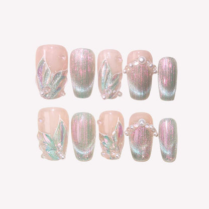 Mermaid's Melody - Ersa Nails Pink Nude PressOnNails