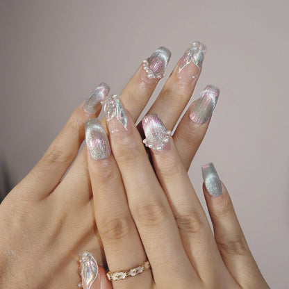 Mermaid's Melody - Ersa Nails Pink Nude PressOnNails