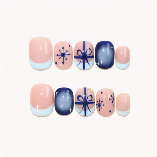 Serendipity - Ersa Nails Nude Blue PressOnNails