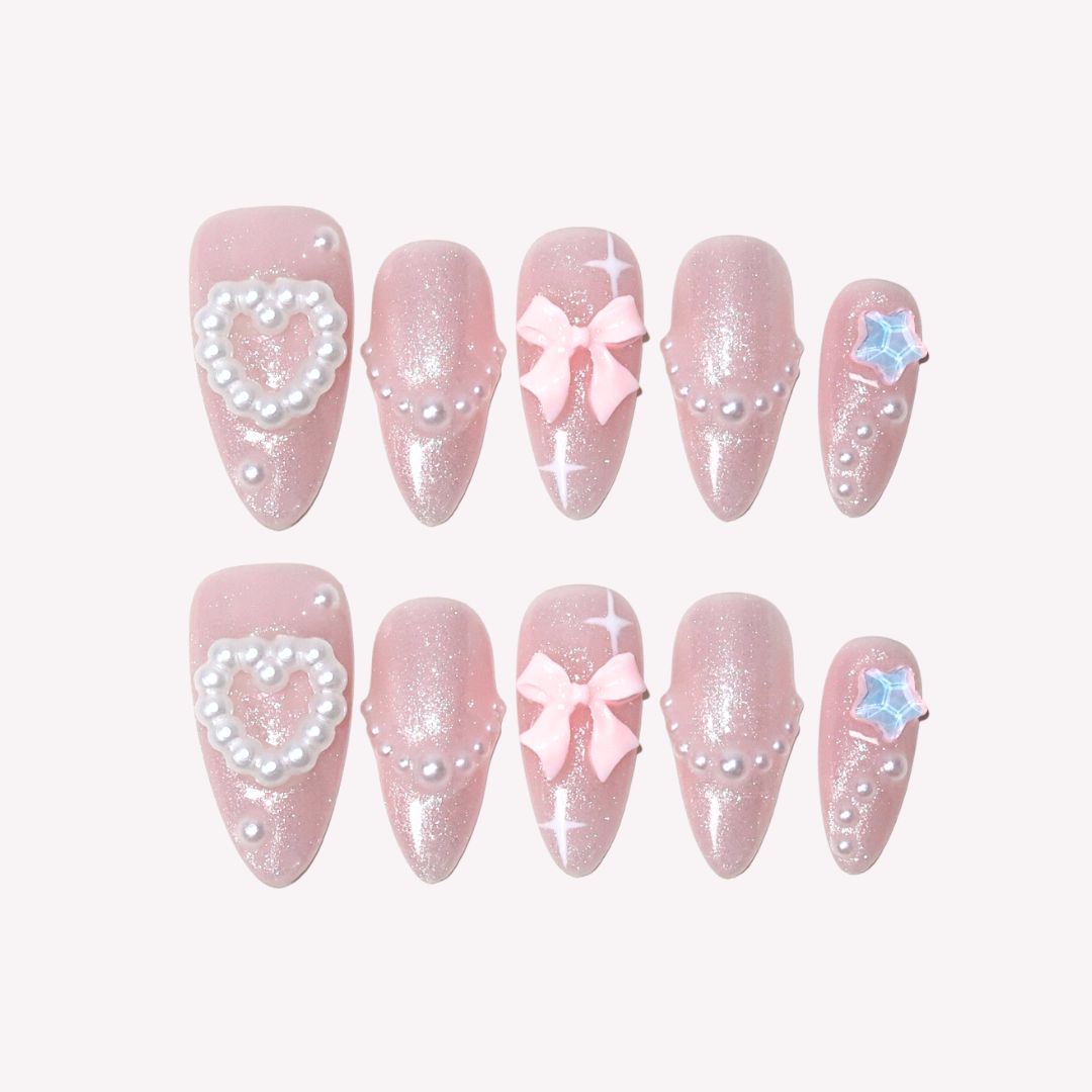 Starlight Kisses - Ersa Nails Pink PressOnNails