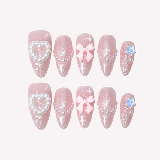 Starlight Kisses - Ersa Nails Pink PressOnNails