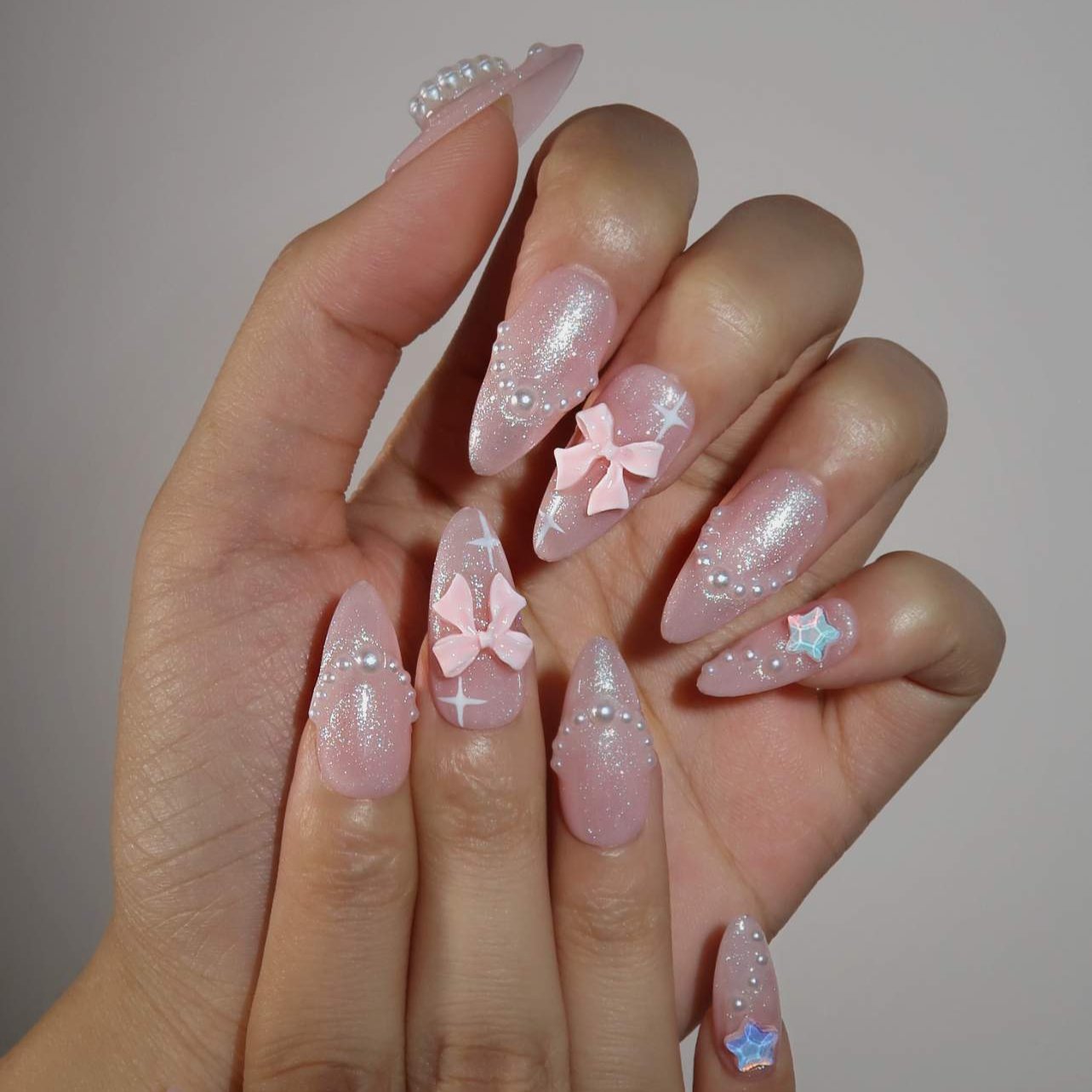 Starlight Kisses - Ersa Nails Pink PressOnNails