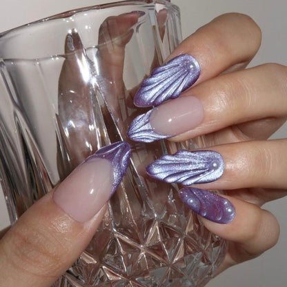 Starry Enchantress - Ersa Nails Nude Purple PressOnNails