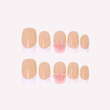 Timeless Beauty - Ersa Nails Nude White PressOnNails